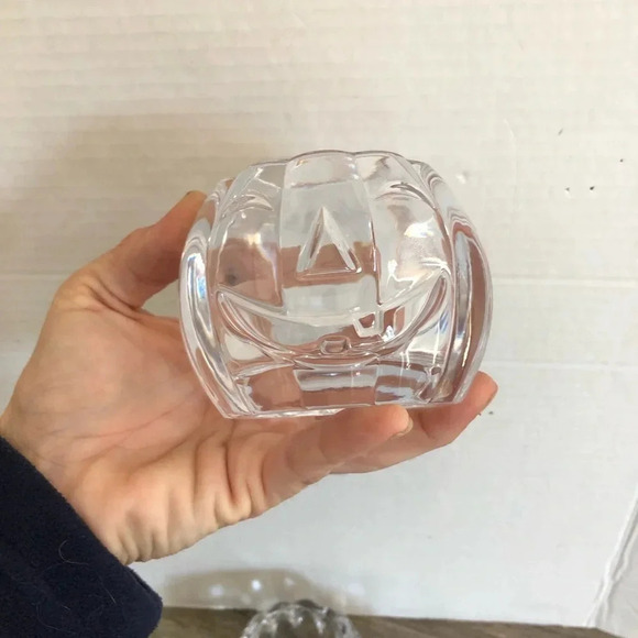 Vtg Glass Jack O’Lantern  Candle Holders - Picture 3 of 9